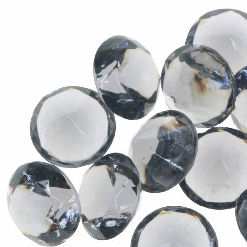 Floristik24 Pietre decorative diamante acrilico grigio antracite Ø1,8cm 150g per la decorazione della tavola
