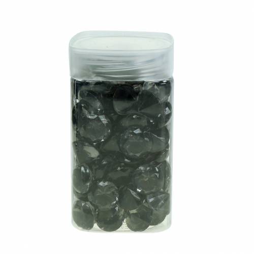 Floristik24 Pietre decorative diamante acrilico grigio antracite Ø1,8cm 150g per la decorazione della tavola