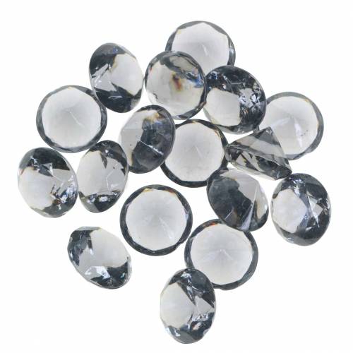 Floristik24 Pietre decorative diamante acrilico grigio antracite Ø1,8cm 150g per la decorazione della tavola