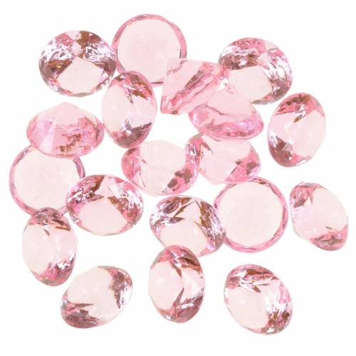 Floristik24 Pietre decorative diamante acrilico rosa chiaro Ø1,8cm 150g decorazione a dispersione per la tavola