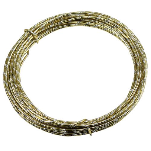 Floristik24 Filo di alluminio diamantato oro 2mm 10m