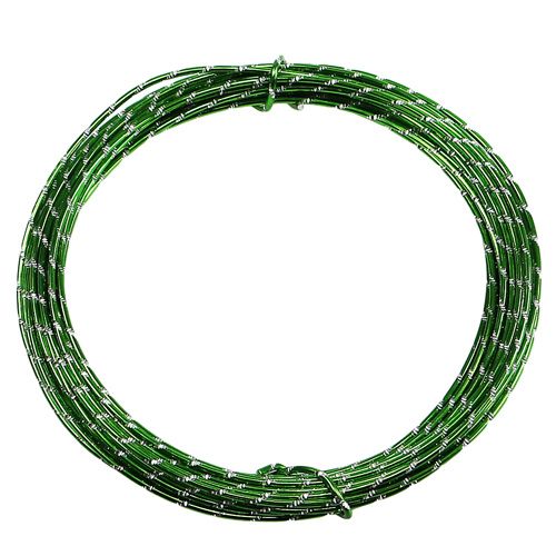 Floristik24 Filo di alluminio diamantato verde mela 2mm 10m