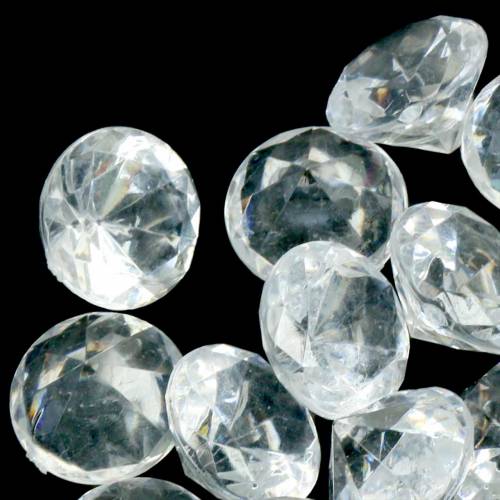Floristik24 Pietre decorative diamante chiaro Ø2.8cm 150g decorazione da tavola