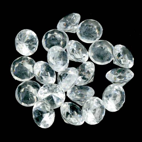 Floristik24 Pietre decorative diamante chiaro Ø2.8cm 150g decorazione da tavola