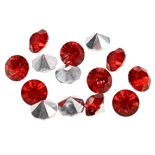 Floristik24 Diamante acrilico 8mm rosso 50g