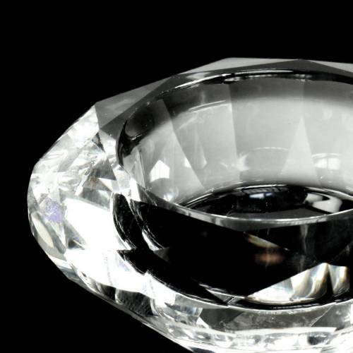 Floristik24 Porta tealight portacandele diamante chiaro Ø7cm