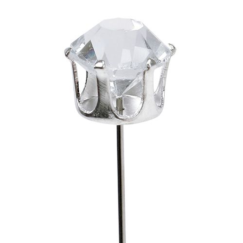 Floristik24 Ago diamantato argento Ø10mm L6cm 36 pezzi