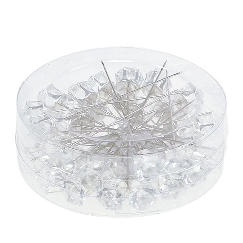 Floristik24 Ago diamantato argento Ø10mm L6cm 36 pezzi
