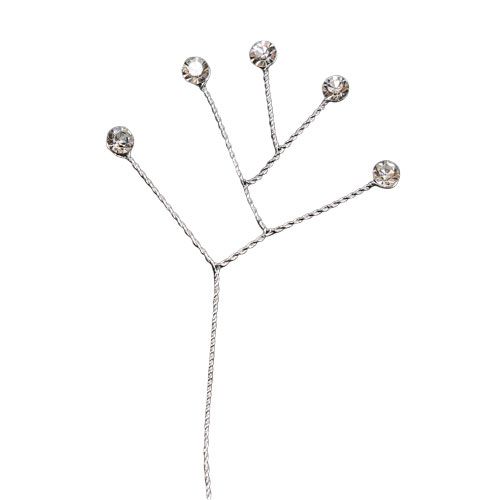 Floristik24 Filo di diamanti trasparente lucido 10 cm 12 pezzi