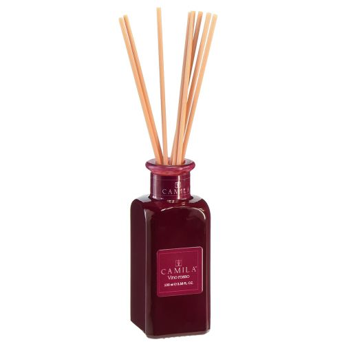 Floristik24 Diffusore di fragranze per ambienti in bastoncini profumati Camila vino rosso 100ml