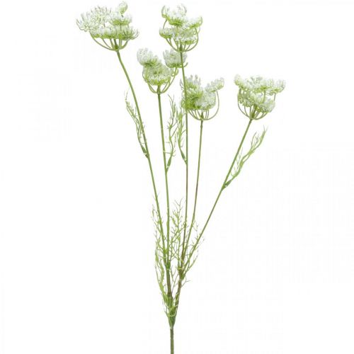 Floristik24 Fioritura di aneto, pianta artificiale, erbe artificiali verde, bianco L80cm