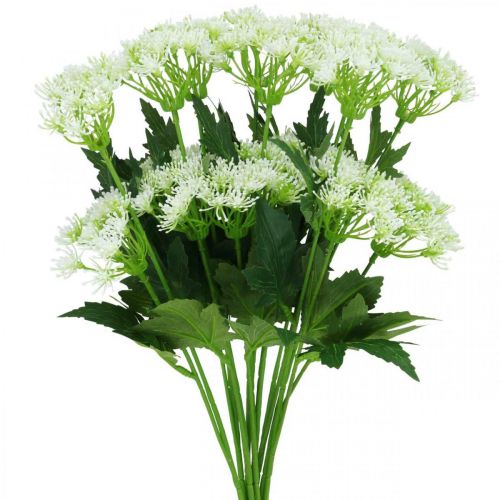 Floristik24 Aneto in fiore, erbe artificiali, pianta decorativa verde, bianco 49 cm 9 pezzi