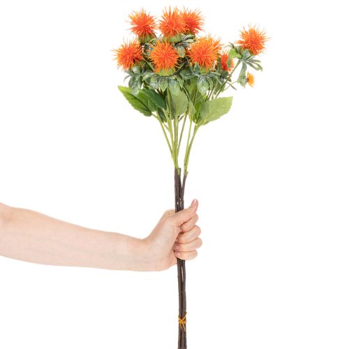 Cartamo arancione artificiale, fiore artificiale per vasi e decorazioni, 55 cm, 4 pezzi | Floristik24.it