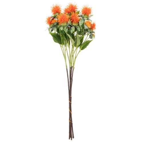 Cartamo arancione artificiale, fiore artificiale per vasi e decorazioni, 55 cm, 4 pezzi | Floristik24.it