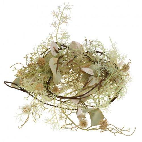 Floristik24 Ghirlanda di cardo Ghirlanda di decorazione di piante artificiali di cardo globo 127 cm