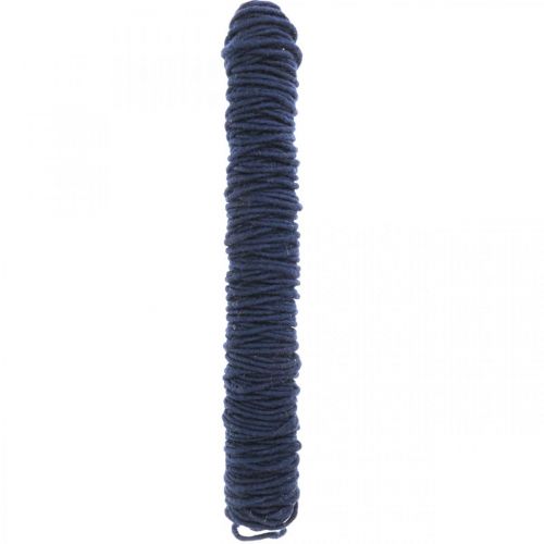 Cordone in feltro con filo stoppino, cordone in feltro, cordone in lana blu 55m