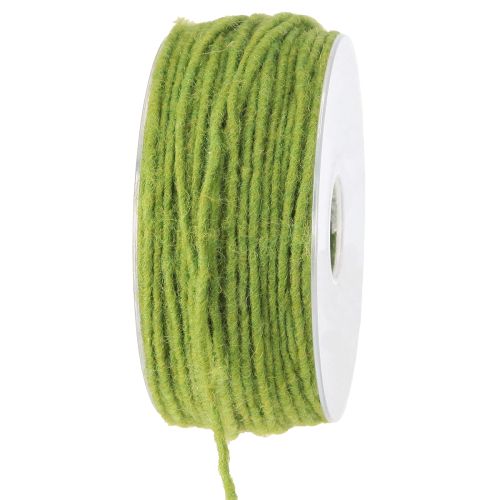 Prodotto Filo stoppino corda di lana corda di feltro verde muschio 3mm 100m