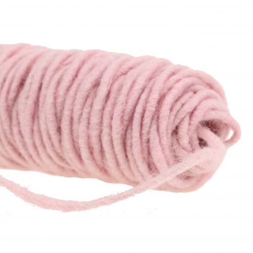 Prodotto Cordone in feltro con filo di stoppino rosa 55 m