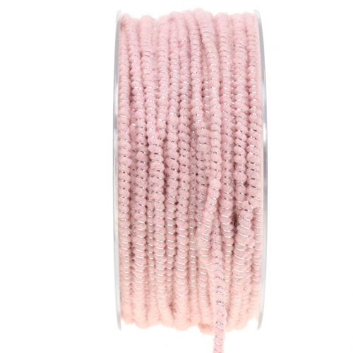 Filo stoppino Glamour rosa / argento con filo 33m