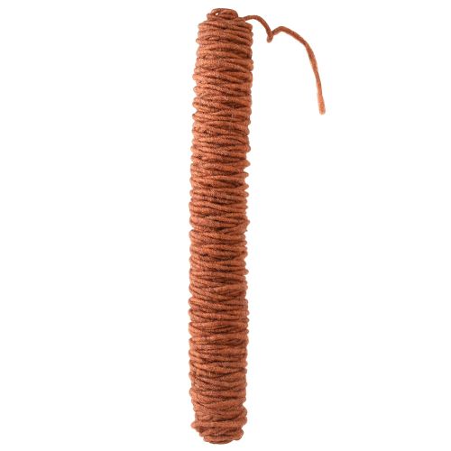 Cordone di lana con filo di stoppino, cordone di feltro di lana rosso marrone L55m
