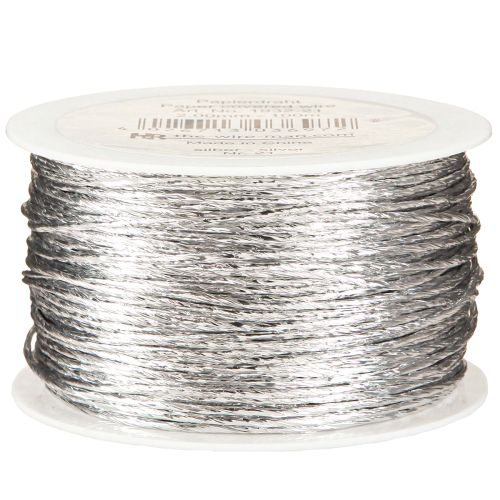 Floristik24 Filo avvolto in argento Ø2mm 100m