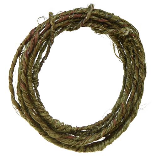 Floristik24 Filo rustico Verde filo per gioielli filo artigianale rustico 3-5 mm 3 m