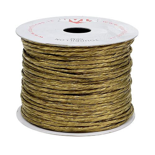 Floristik24 Filo avvolto intorno a 50 metri d&#39;oro