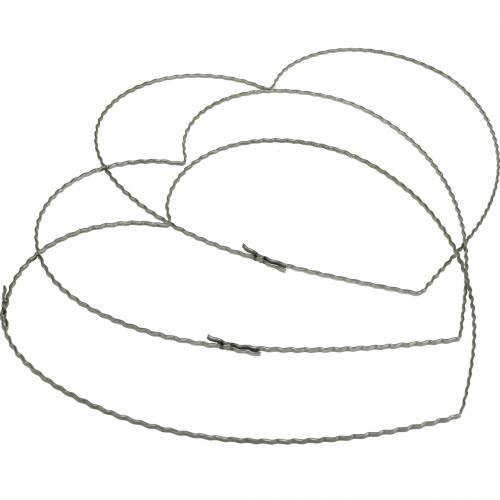 Prodotto Cuori in filo metallico Anelli ondulati da 25 cm Anello vincolante per ghirlanda da porta 10 pezzi