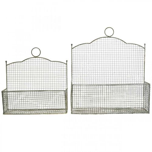 Prodotto Cesto in filo metallico, cesto da parete, cesto per piante Shabby Chic L38/32cm set di 2