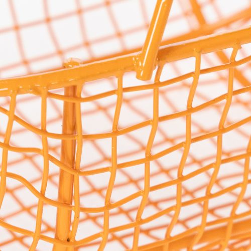 Prodotto Cestino in filo metallico con manico in legno. Design pratico. Ideale per decorazioni primaverili, per casa e ufficio. 17 cm, 6 pezzi.