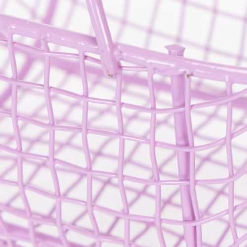 Prodotto Cestino in filo metallico con manico in legno, ideale per la vita moderna e per decorazioni eleganti, 17 cm, 6 pezzi