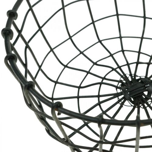 Floristik24 Cesto per piantare, mini cesto in filo metallico, cesto per piantare rotondo Ø12cm H6.5cm 2 pezzi