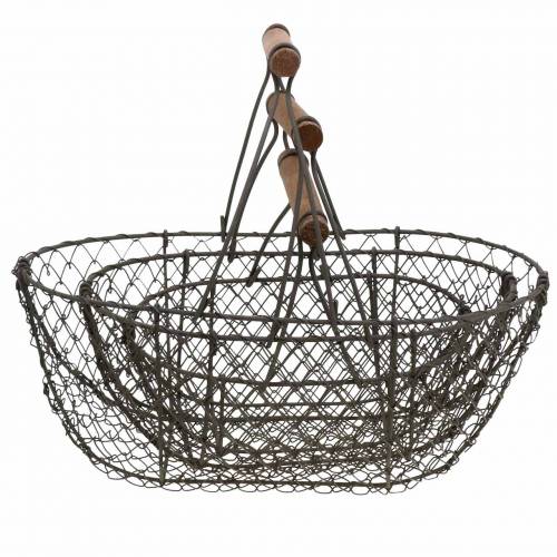 Prodotto Cesto metallico con staffa in metallo marrone 20/25 / 30cm, set di 3