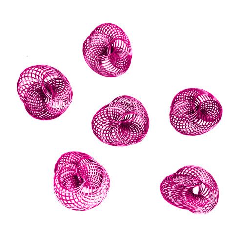 Floristik24 Ruote metalliche Rosa Ø4,5cm 6 pezzi