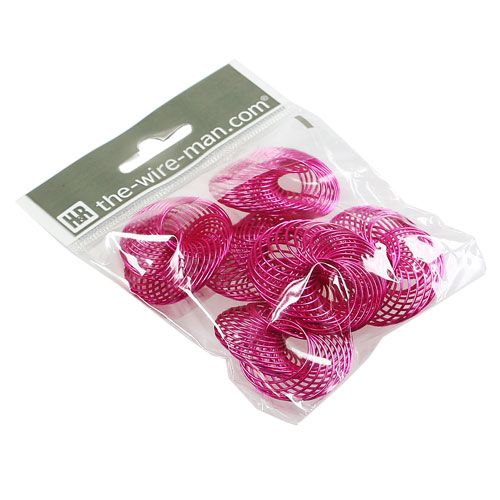 Floristik24 Ruote metalliche Rosa Ø4,5cm 6 pezzi