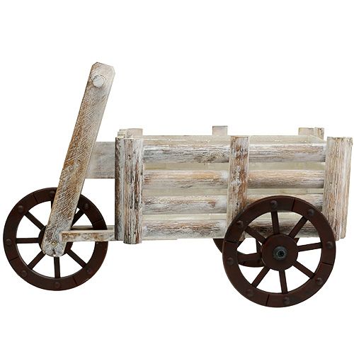 Floristik24 Triciclo piantagione legno bianco H31,5cm
