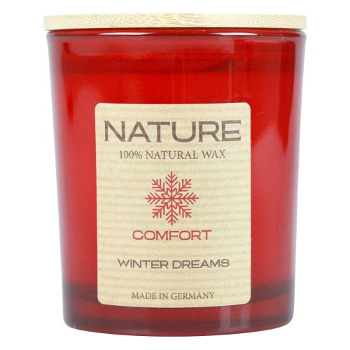 Candela profumata in vetro Candela in cera naturale Winter Dreams 85×70mm