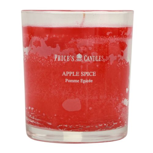 Floristik24 Candela profumata in vetro Candela profumata Natale Apple Spice H8cm