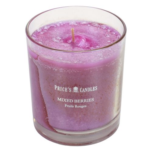 Floristik24 Candela profumata in vetro profumo estivo frutti di bosco mix viola H8cm