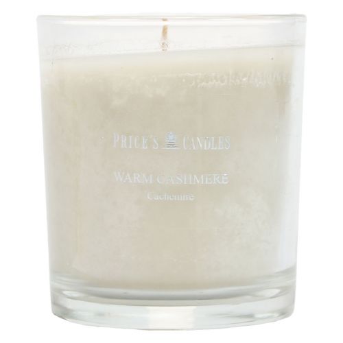 Floristik24 Candela profumata in vetro Candela profumata Natale Cashmere H8cm