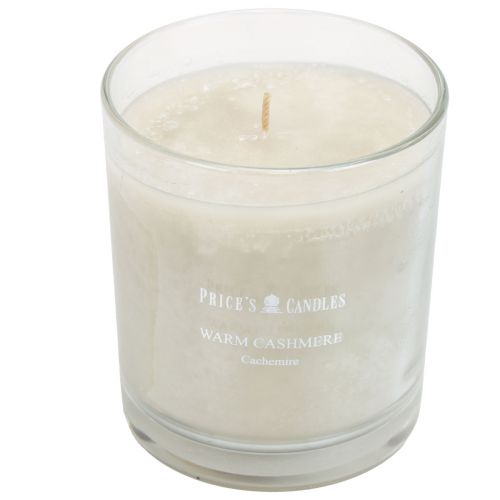 Floristik24 Candela profumata in vetro Candela profumata Natale Cashmere H8cm
