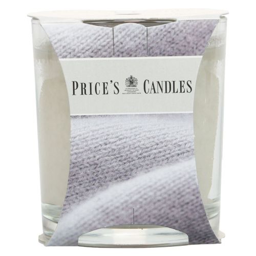 Floristik24 Candela profumata in vetro Candela profumata Natale Cashmere H8cm