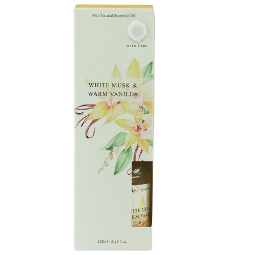 Prodotto Bastoncini profumati per ambienti in vetro vaniglia muschio bianco 100ml