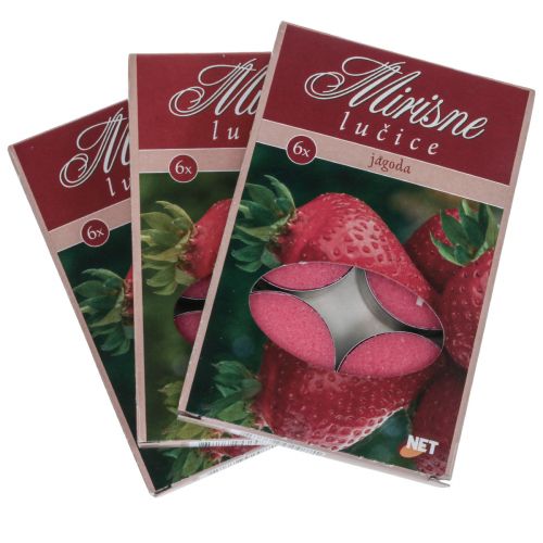 Prodotto Candele profumate alla fragola, profumo tealight, candela profumata per ambienti Ø3,5cm H1,5cm 18 pezzi