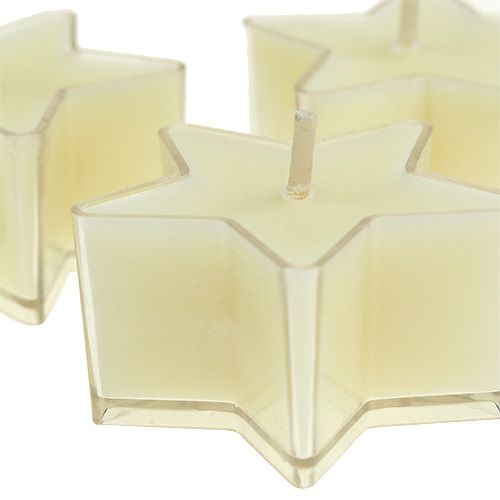 Floristik24 Crema profumata a forma di stella verde acqua Ø4cm 6 pezzi