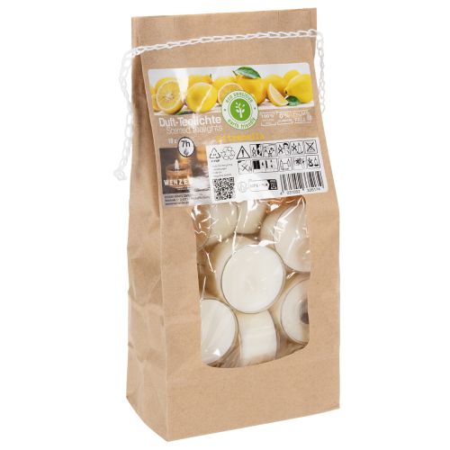 Prodotto Candele tealight profumate alla citronella per serate romantiche a casa o in giardino, 25 mm, 7 ore, 18 pezzi