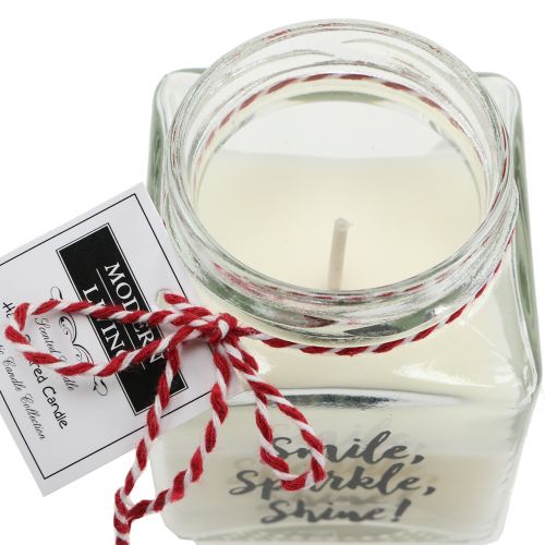 Floristik24 Cera profumata in un bicchiere Smile, Sparkle, Shine!