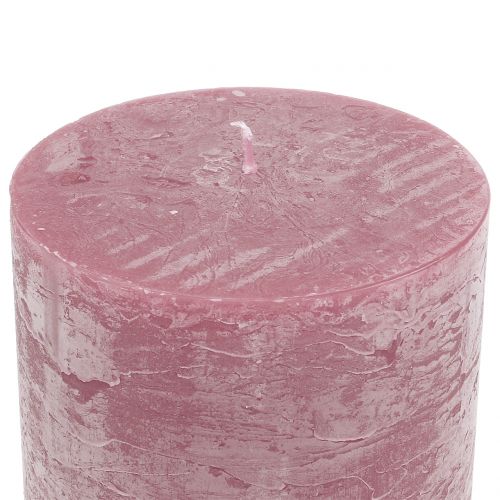 Prodotto Candele in tinta unita rosa antico 50x100mm 4pz