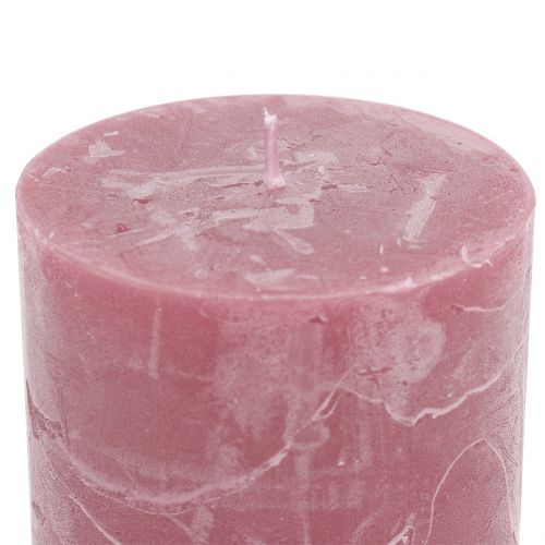 Prodotto Candele in tinta unita rosa antico 60x80mm 4pz