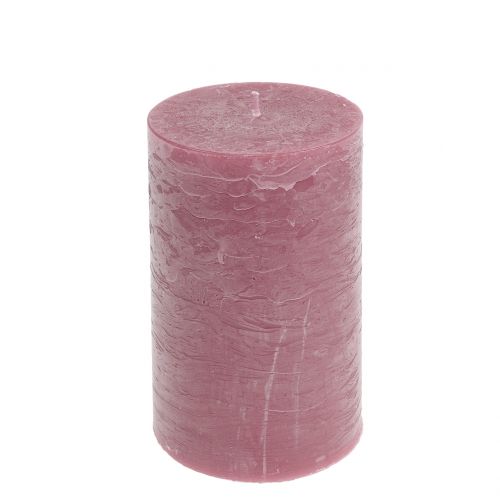 Prodotto Candele in tinta unita rosa antico 85x150mm 2pz